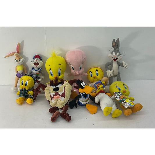 Mixed Used LOT Looney Tunes Character Plush Dolls Bugs Daffy Duck Taz Devil - Warehouse Toys