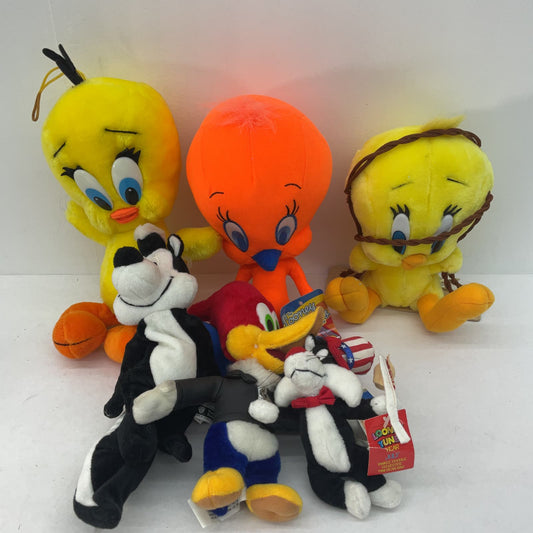 Mixed Used LOT Looney Tunes Woody Woodpecker Pepe Le Pew Tweety Bird Plush Dolls - Warehouse Toys