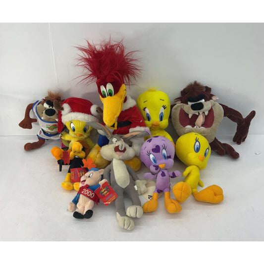 Mixed Used LOT Looney Tunes Woody Woodpecker Porky Pig Taz Tweety Bird Plush Toy - Warehouse Toys