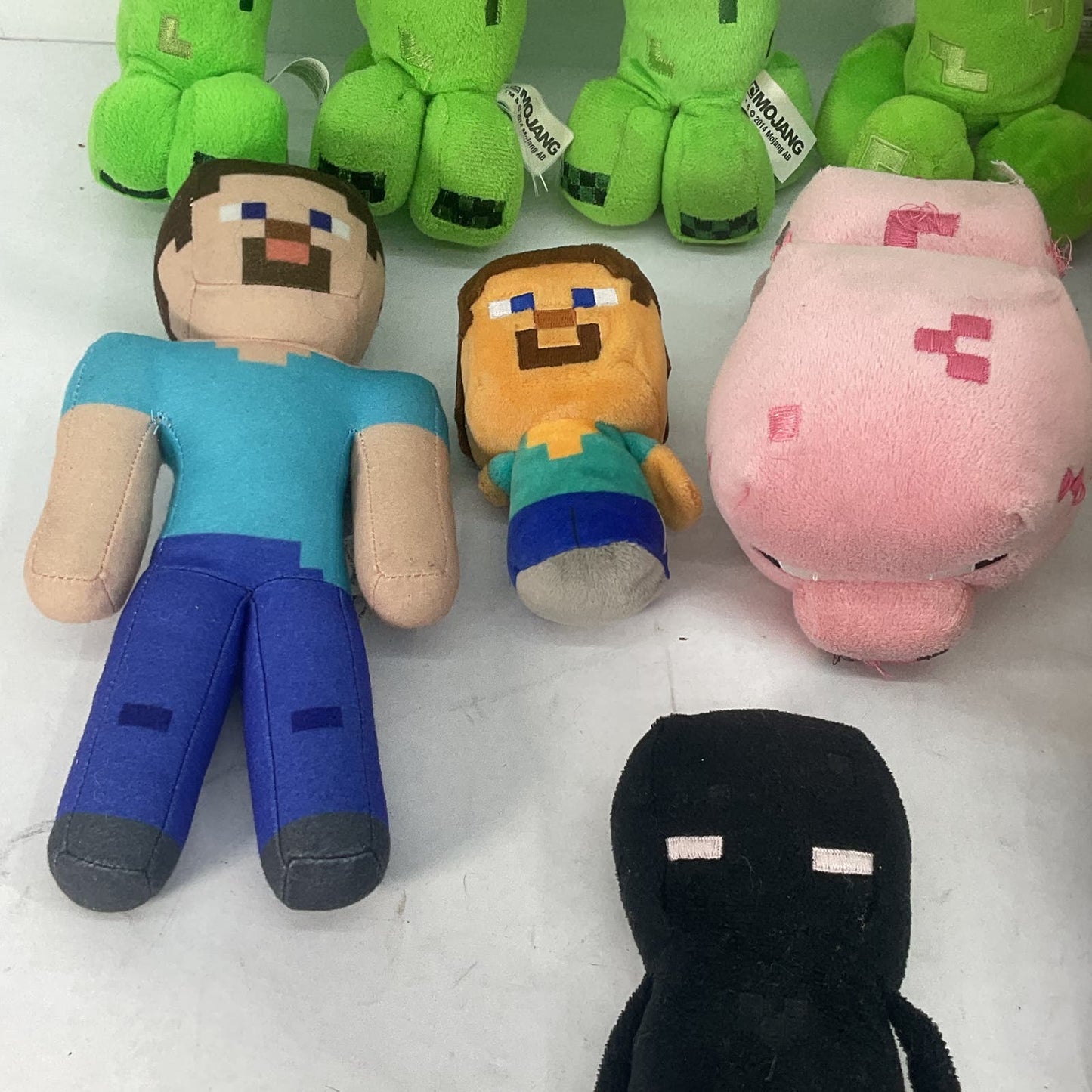 Mixed Used LOT Minecraft Mojang Cube Creeper Sheep Boy Plush Dolls Toys - Warehouse Toys