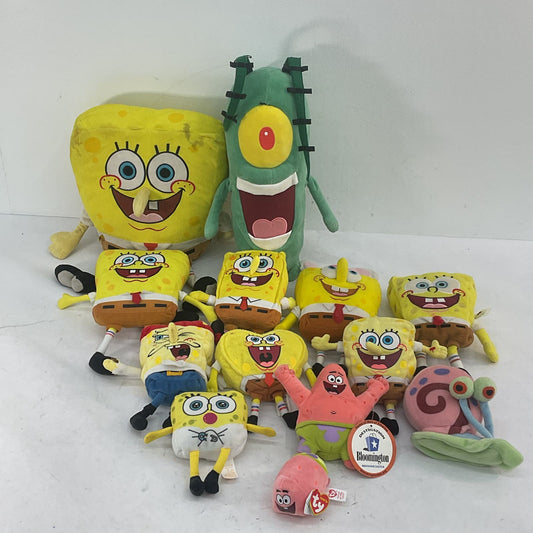 Mixed Used LOT Nickelodeon Spongebob Squarepants Plankton Gary Plush Dolls Toys - Warehouse Toys