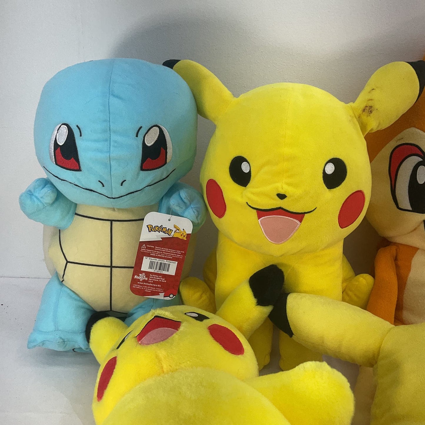 Mixed Used LOT Nintendo Pokemon Character Plush Squirtle Pikachu Monkey - Warehouse Toys