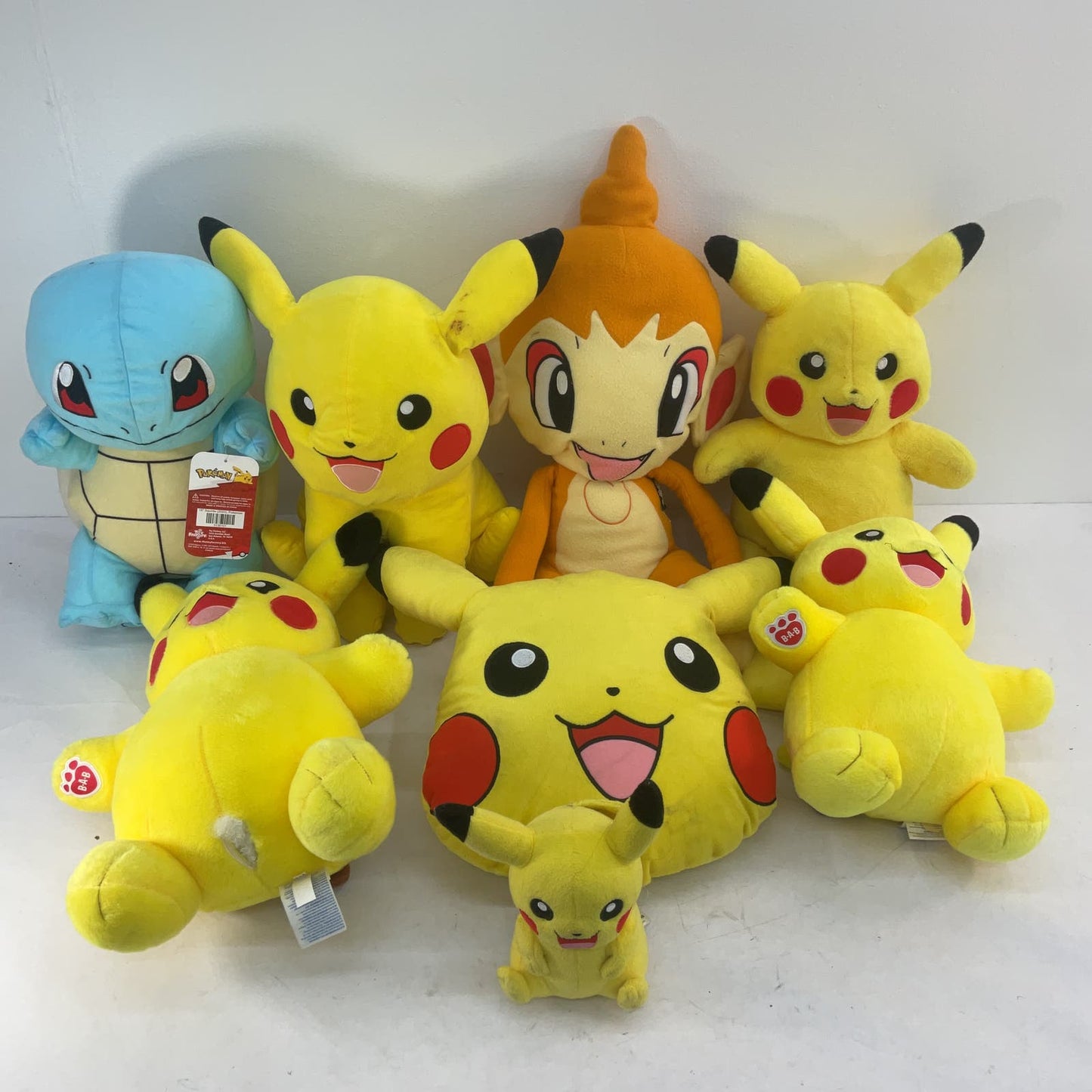 Mixed Used LOT Nintendo Pokemon Character Plush Squirtle Pikachu Monkey - Warehouse Toys