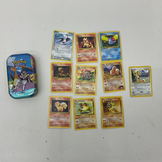 Mixed Used Pokemon Trading Cards & Tin Case Preowned LOT - Warehouse Toys