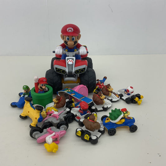 Mixed Various Nintendo Super Mario Kart Vehicles Toy Figures Cake Toppers Used - Warehouse Toys