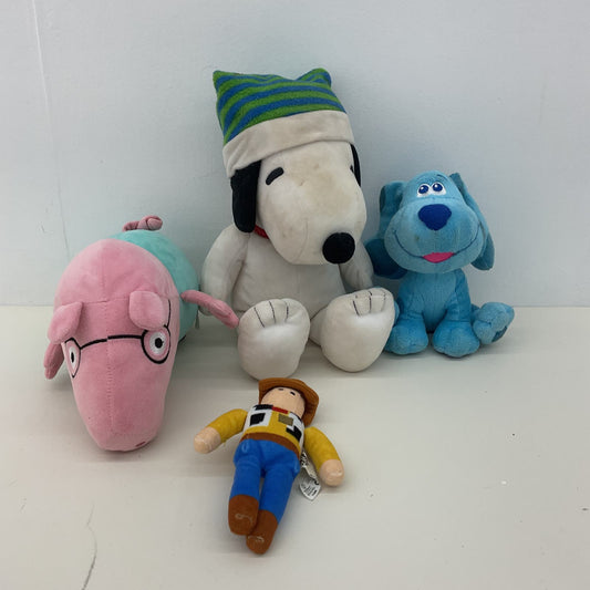 Mixed Various Plush LOT Peanuts Snoopy Woody Toy Story Blues Clues Peppa Pig - Warehouse Toys