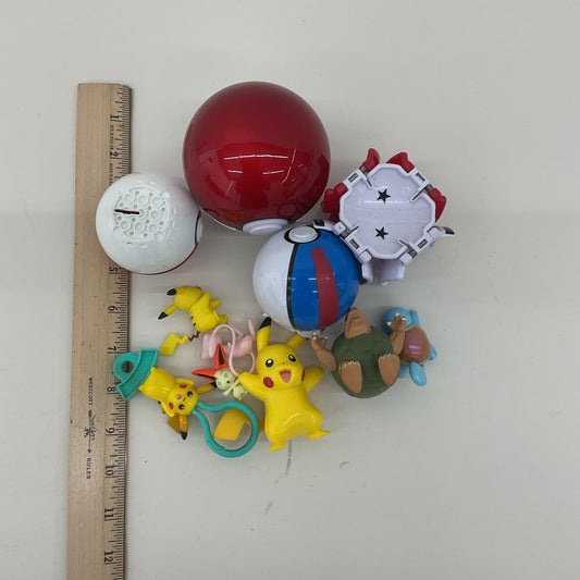 Mixed Various Pokemon Character Toy Figures Pikachu Poke Balls Used Loose - Warehouse Toys