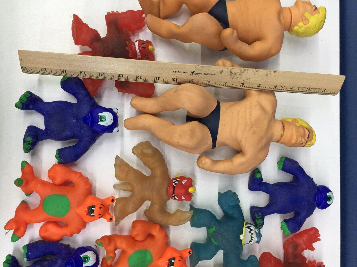 Modern Used LOT Jazwares Hasbro Stretch Armstrong Toy Figures Orange Guy - Warehouse Toys