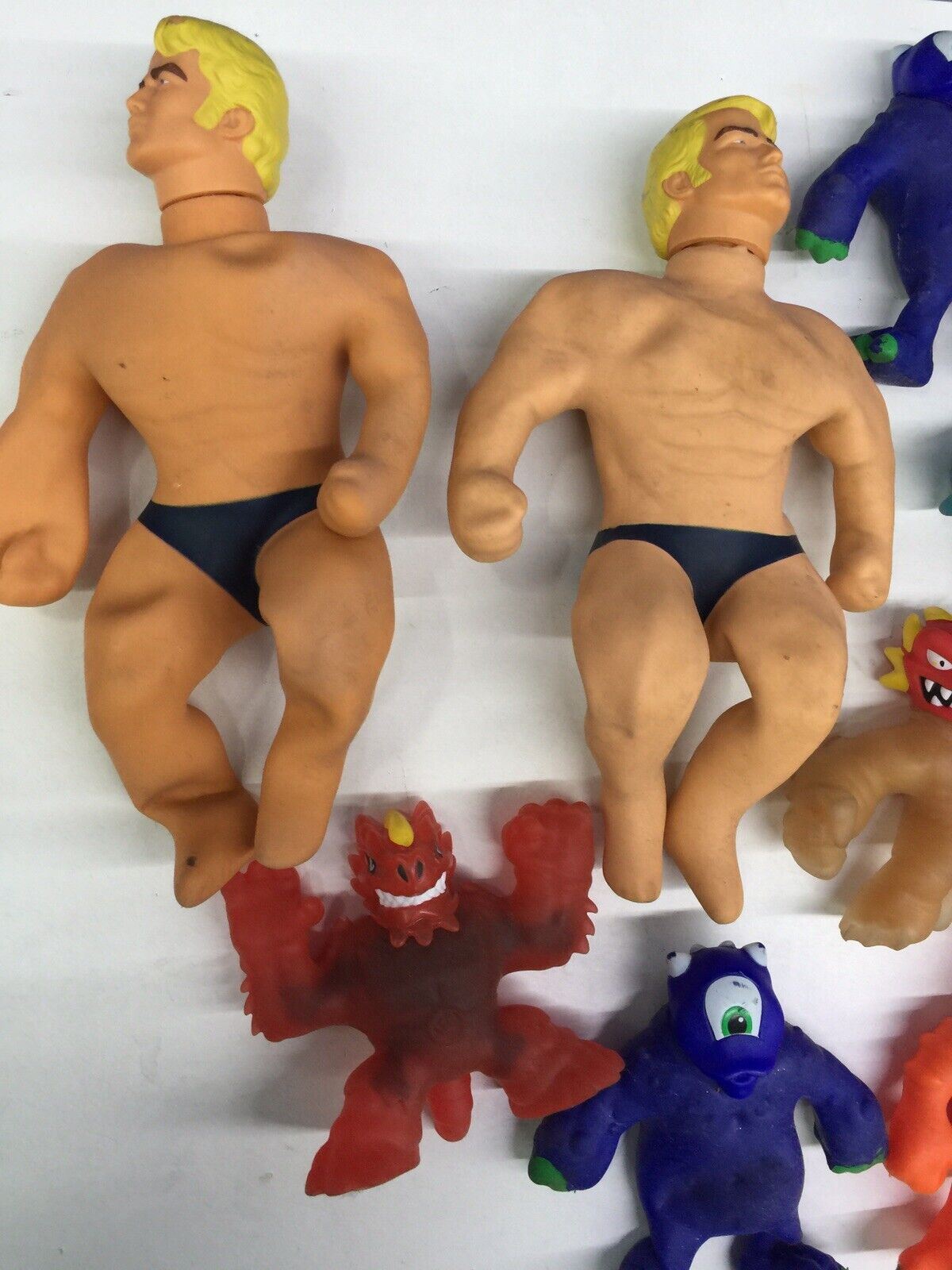 Modern Used LOT Jazwares Hasbro Stretch Armstrong Toy Figures Orange Guy - Warehouse Toys