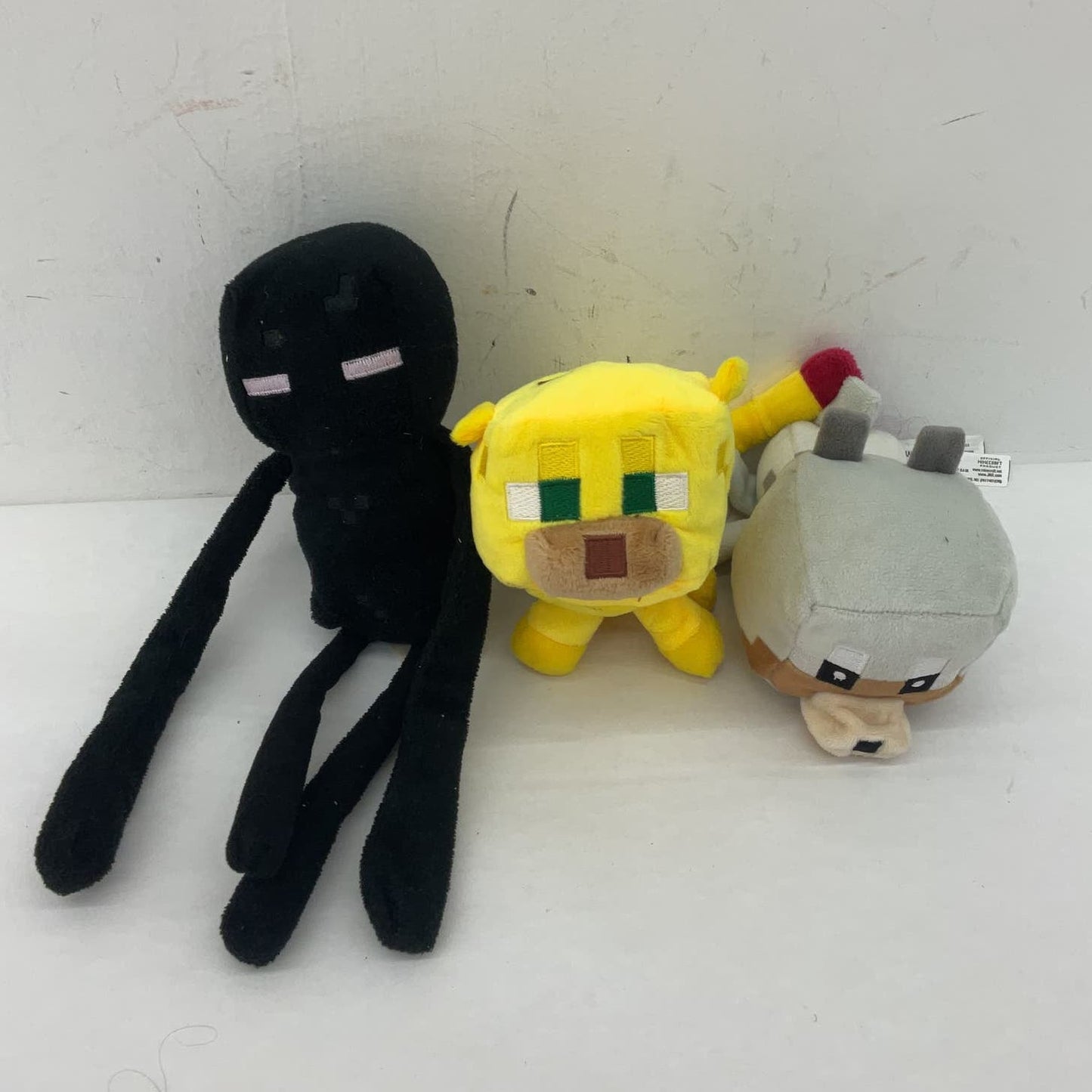 Mojang Minecraft Multicolor Black Yellow Stuffed Animal Plush Toy Lot - Warehouse Toys