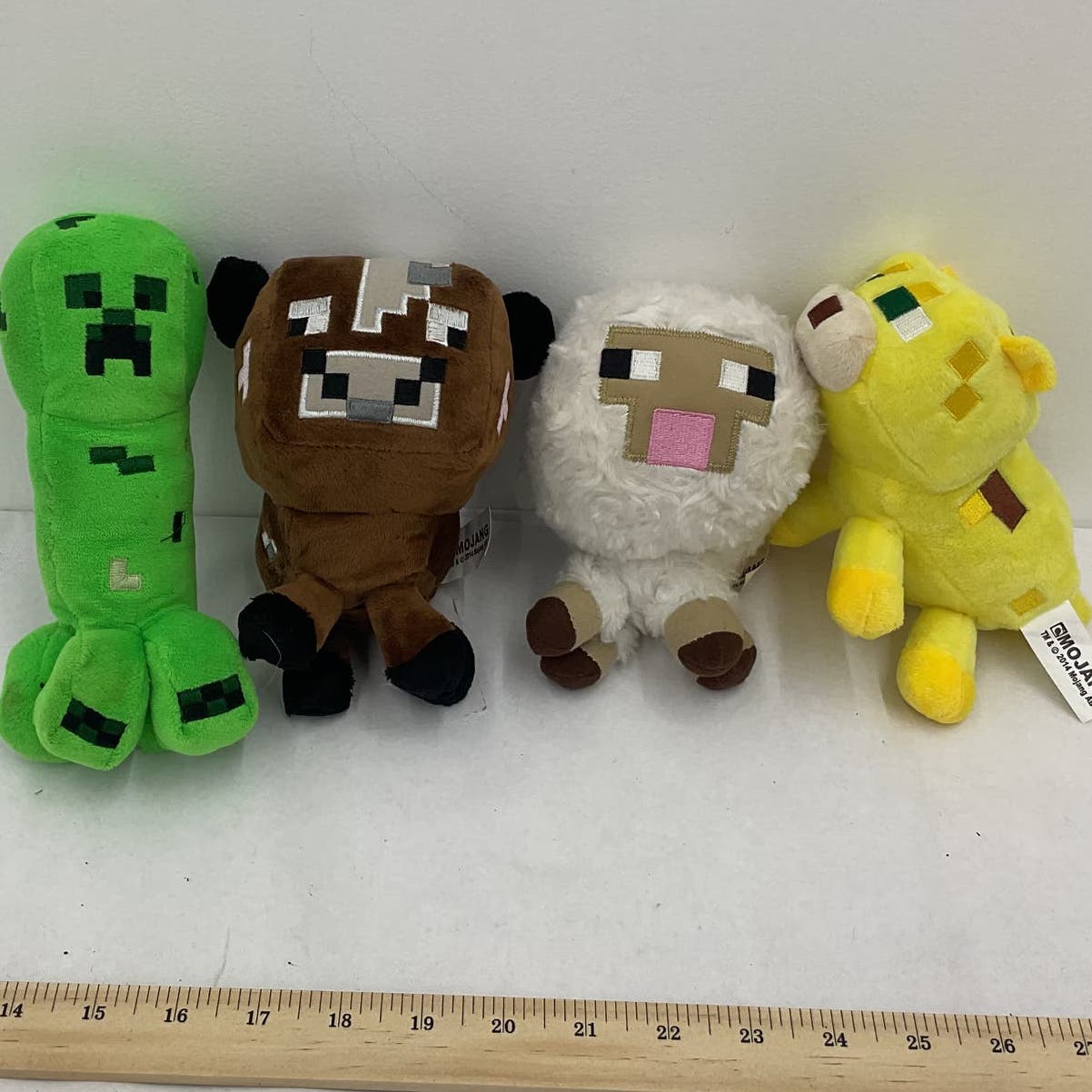 Mojang Minecraft Yellow Green Sheep Creeper Multicolor Stuffed Animal Lot - Warehouse Toys