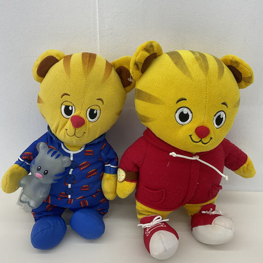 Mr Rogers Neighborhood Daniel Tiger Plush Doll LOT of 2 Blue Red Outfits - Warehouse Toys