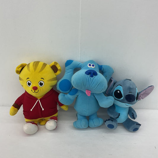 Multicolor Daniel Tiger, Lilo & Stitch, Blues Clues Lot Stuffed Animals Disney - Warehouse Toys