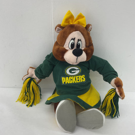 Nanco Green Bay Packers Bear Stuffed Animal Football Plush Toy - Warehouse Toys