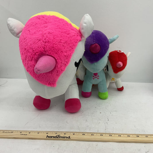 Neon Star Tokidoki Unicorn Plush Toy Lot Pink Red Blue - Warehouse Toys