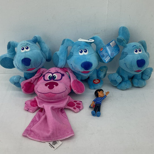 Nickelodeon Blue Stuffed Animal Blues Clues Magenta Dog Cartoon Lot - Warehouse Toys