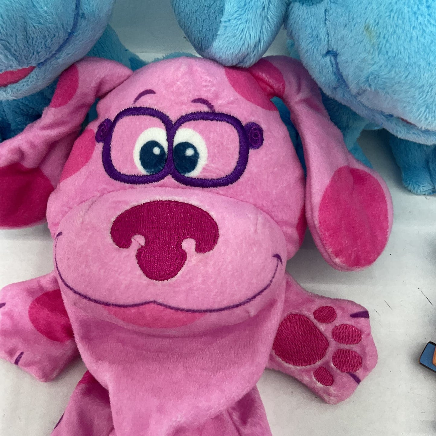 Nickelodeon Blue Stuffed Animal Blues Clues Magenta Dog Cartoon Lot - Warehouse Toys