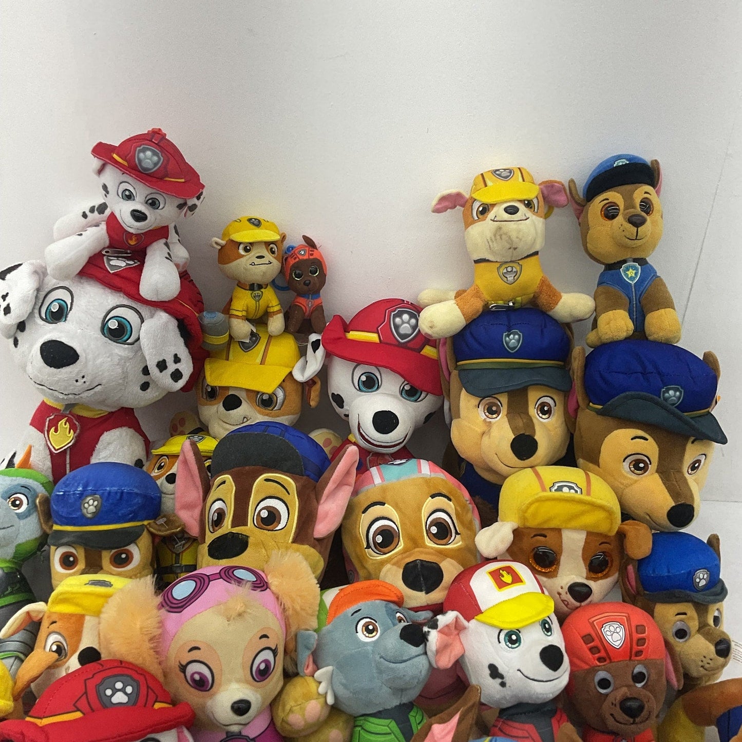 Nickelodeon Paw Patrol Cartoon Dog Plush Dolls Stuffed Toys Preowned LOT 12 lbs - Warehouse Toys