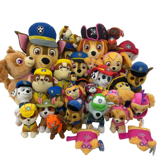 Nickelodeon Paw Patrol Character Plush Dolls Preowned LOT 12 lbs Chase Rubble - Warehouse Toys