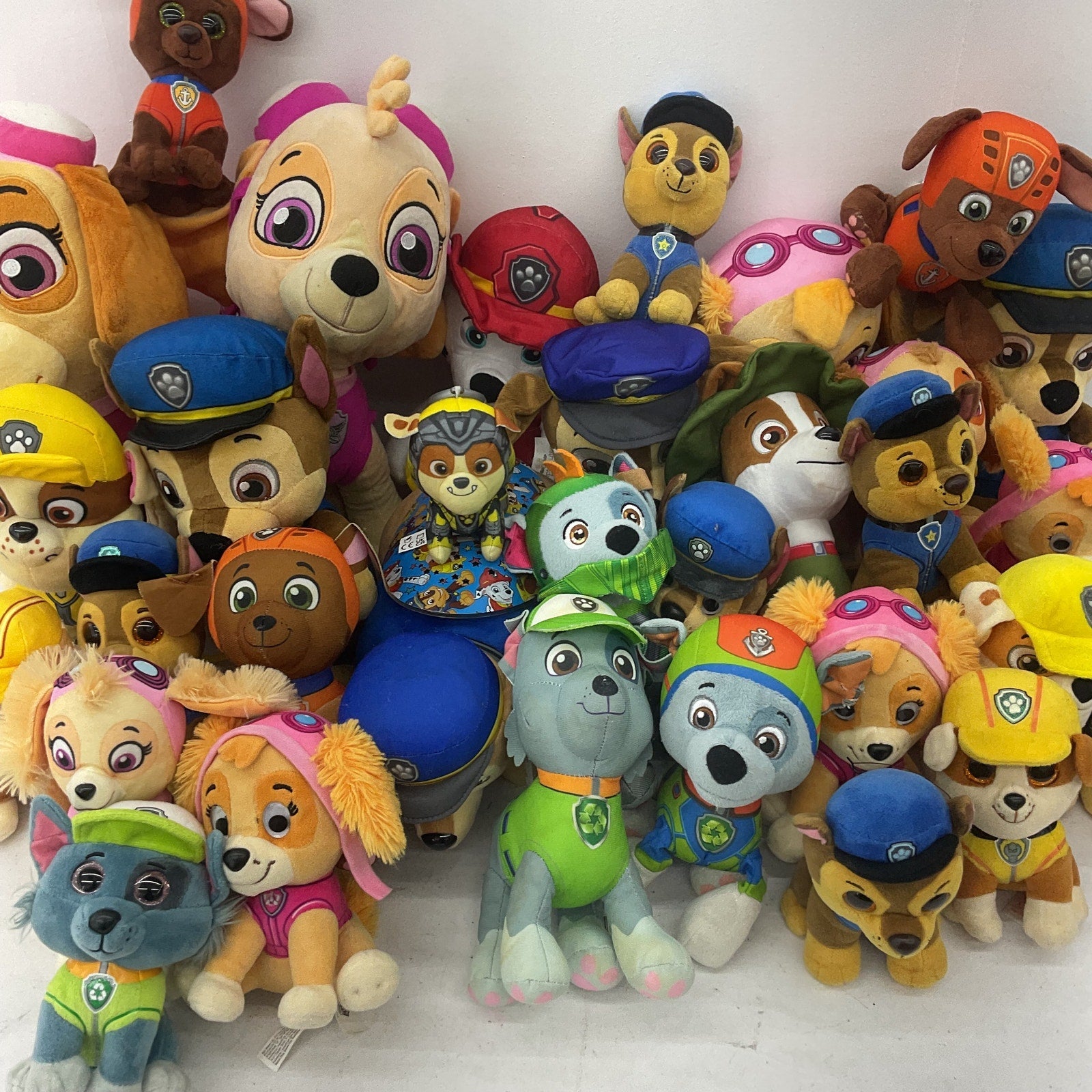 Nickelodeon Paw Patrol Character Plush Dolls Preowned LOT 8 lbs Marshall Skye - Warehouse Toys