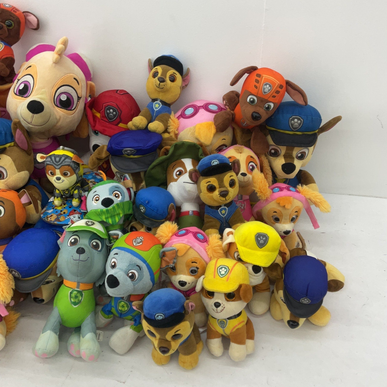 Nickelodeon Paw Patrol Character Plush Dolls Preowned LOT 8 lbs Marshall Skye - Warehouse Toys