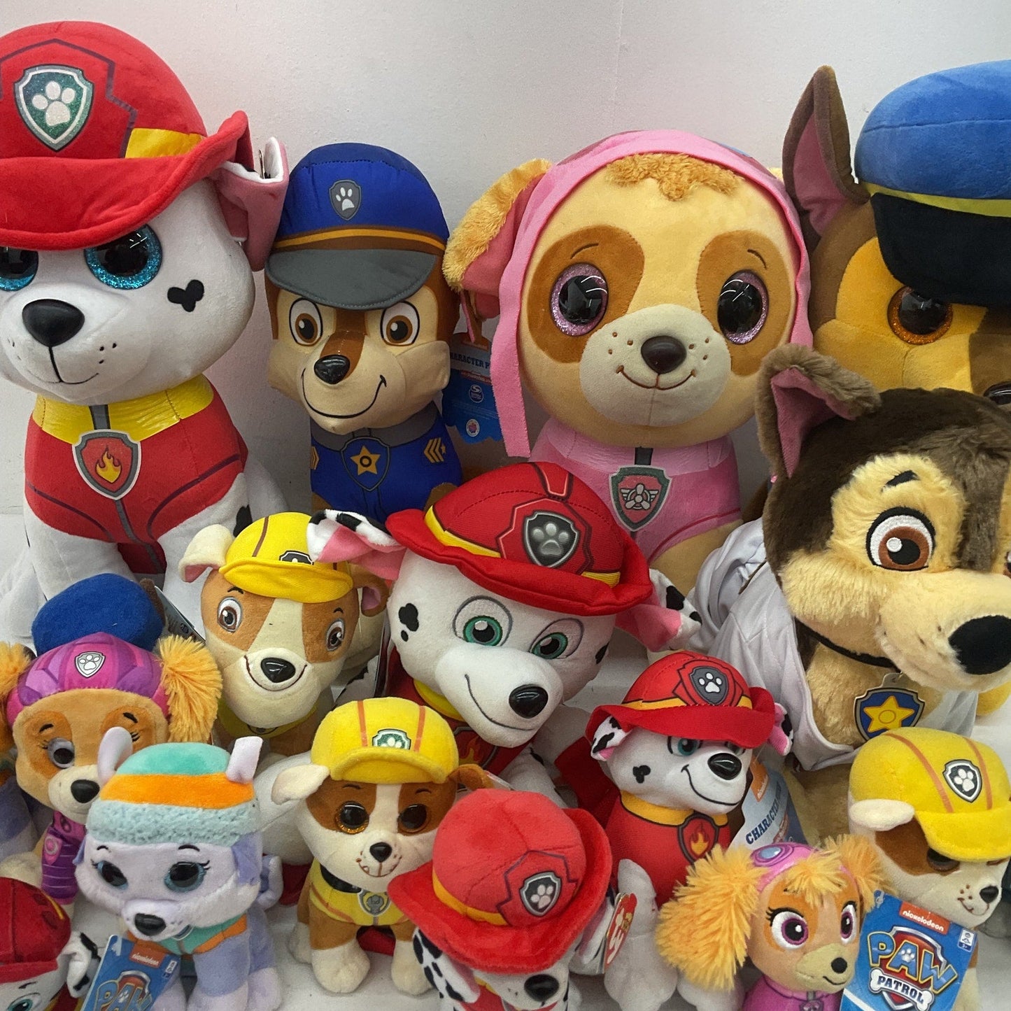 Nickelodeon Paw Patrol Dog Character Plush Dolls Preowned LOT 12 lbs Mixed Toys - Warehouse Toys