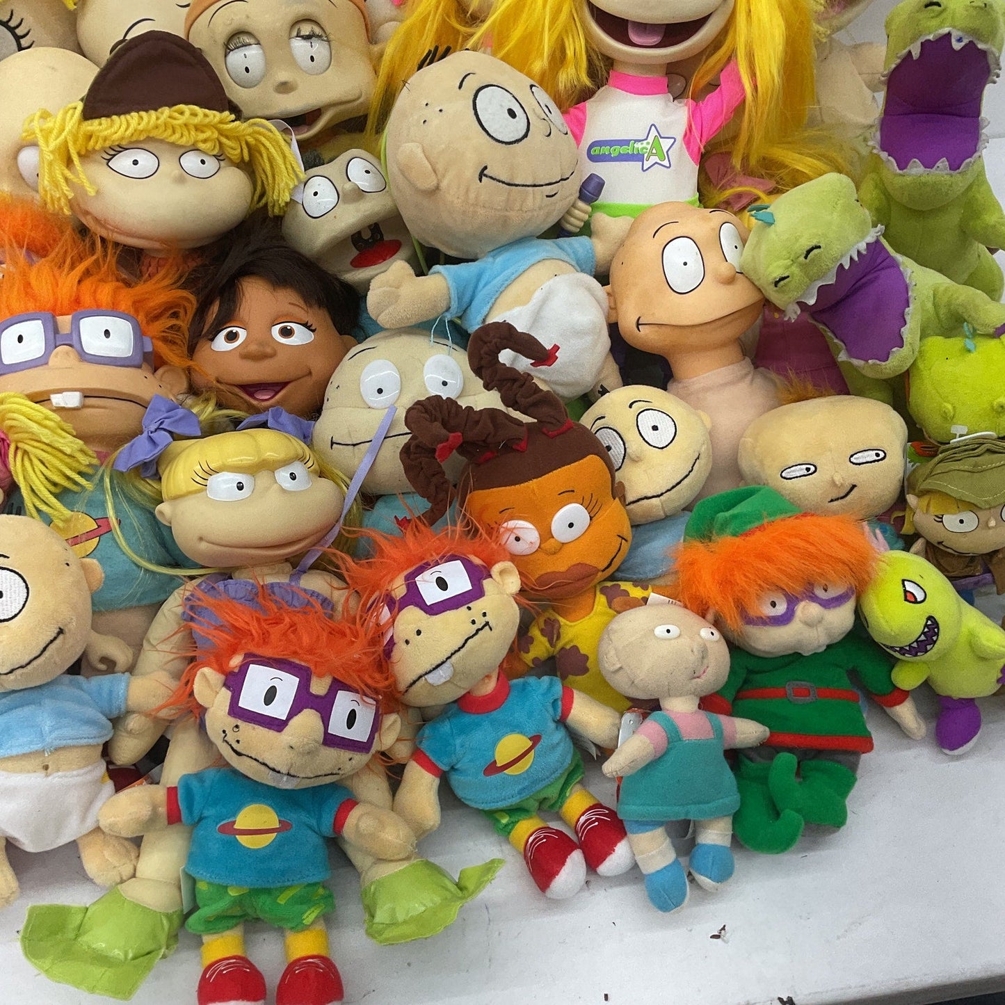 Nickelodeon Rugrats Character Plush Dolls Preowned LOT 28 lbs Chuckie Anjelica - Warehouse Toys