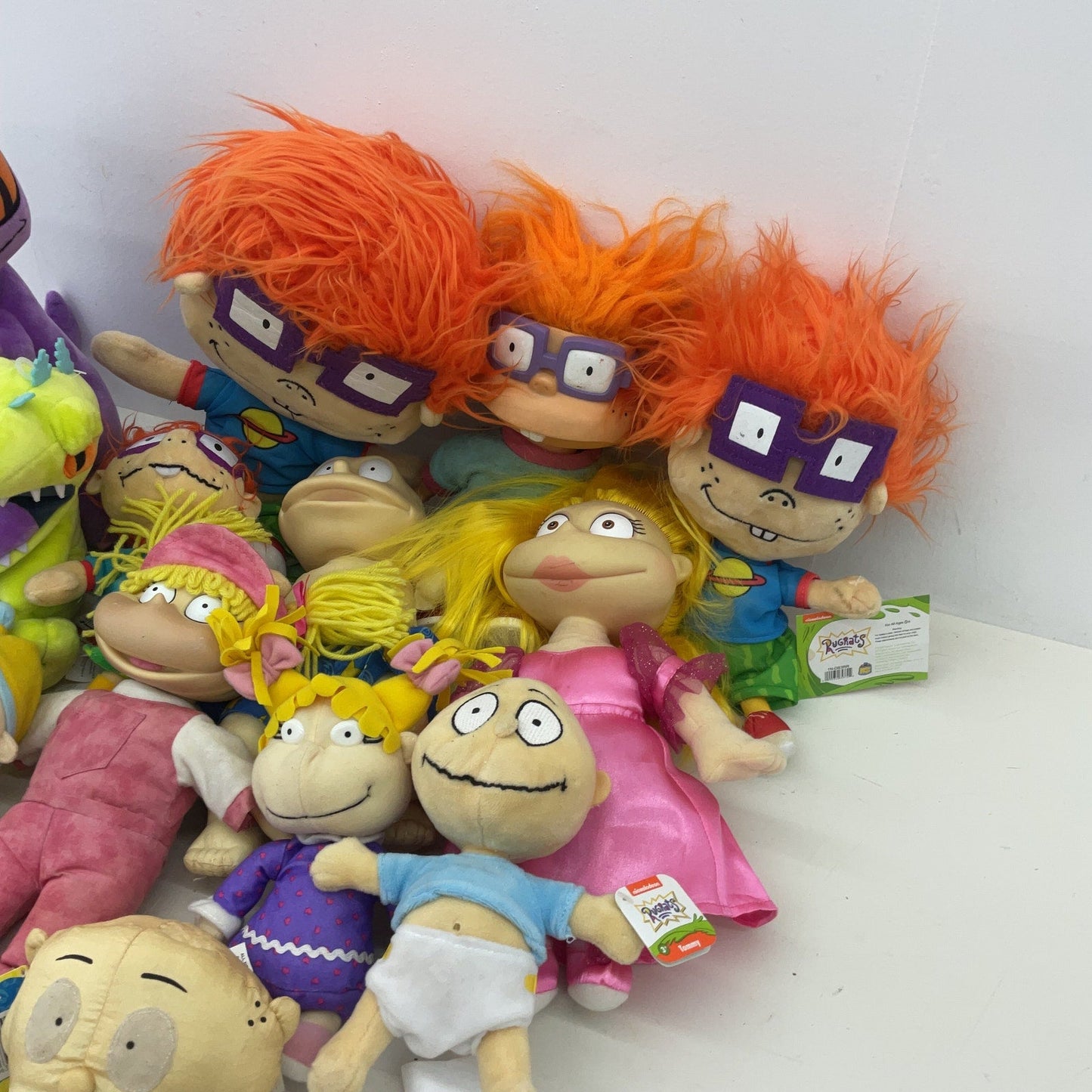 Nickelodeon Rugrats Character Plush Toys Preowned LOT 5 lbs Chuckie Tommy Reptar - Warehouse Toys