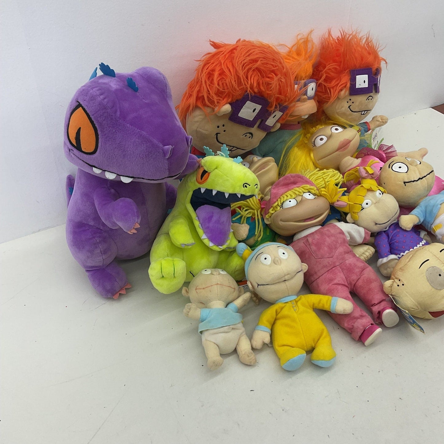 Nickelodeon Rugrats Character Plush Toys Preowned LOT 5 lbs Chuckie Tommy Reptar - Warehouse Toys