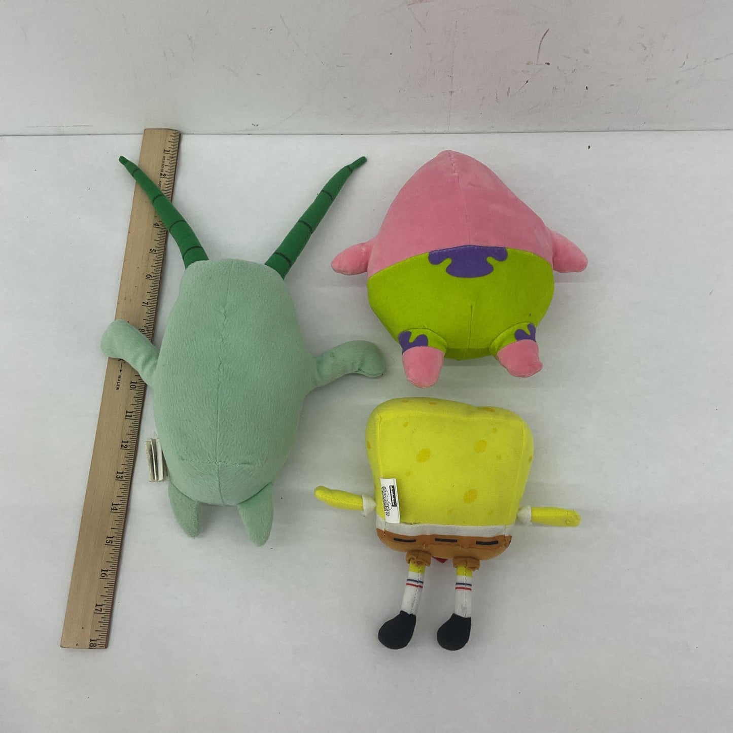 Nickelodeon Spongebob Patrick Plankton Green Stuffed Animal Plush Lot - Warehouse Toys