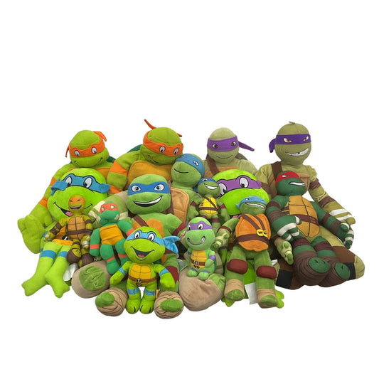 Nickelodeon TMNT Ninja Turtles Character Plush Dolls Large LOT 14 lbs Mikey - Warehouse Toys