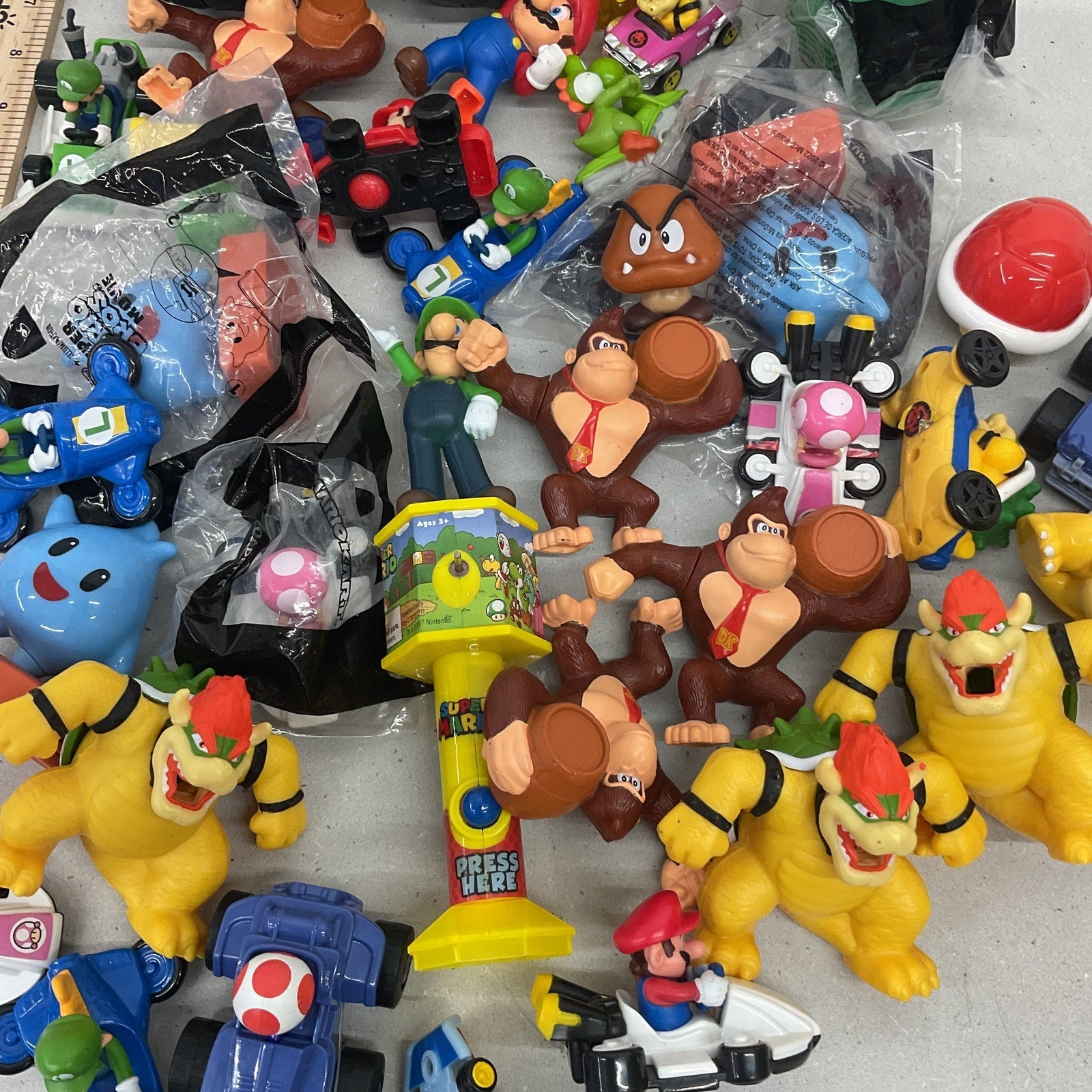 Nintendo Action Figure Toy Lot Super Mario Kart Bowser Donkey Kong - Warehouse Toys