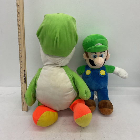 Nintendo Green Stuffed Animal Super Mario Bros Luigi Yoshi - Warehouse Toys