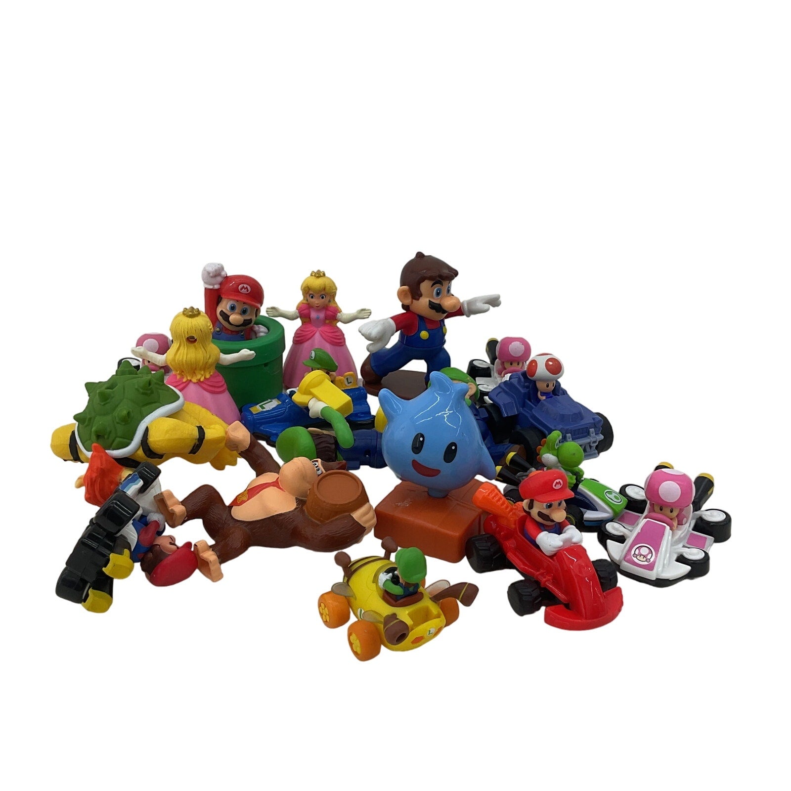 Nintendo Mixed Super Mario Character Toy Figures Cake Toppers Bowser Toad Karts - Warehouse Toys