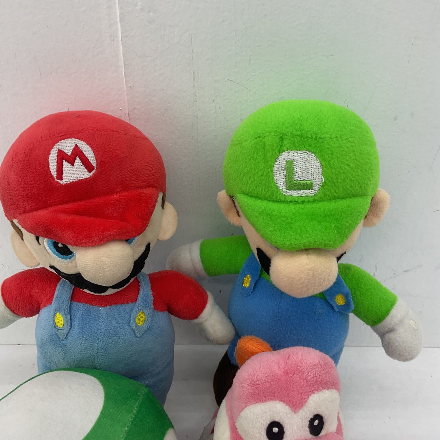 Nintendo Multicolor Mario Luigi Pink Yoshi Mushroom Plush Lot Stuffed Animal - Warehouse Toys