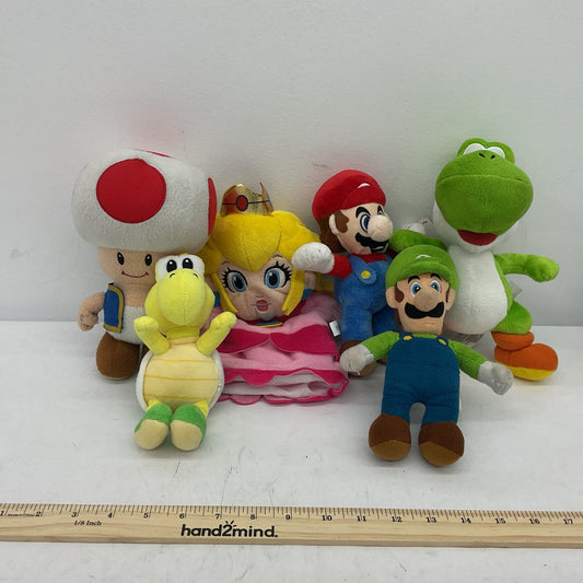 Nintendo Multicolor Stuffed Animal Plush Toy Lot Koopa Princess Yoshi Toad - Warehouse Toys