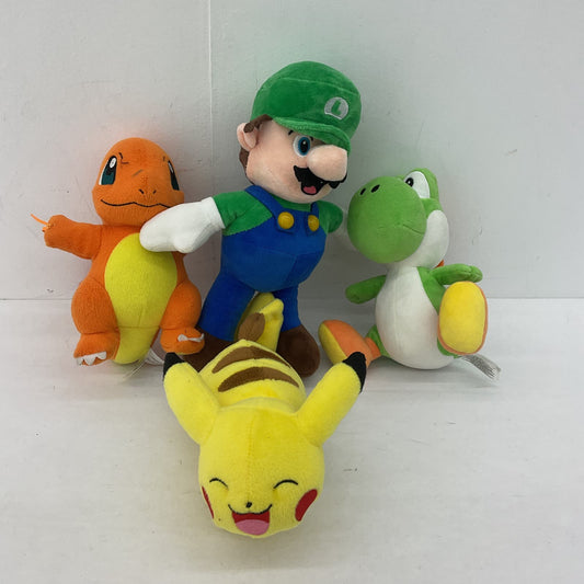 Nintendo Multicolor Stuffed Animal Plush Toy Lot Pokemon Charmander Luigi - Warehouse Toys