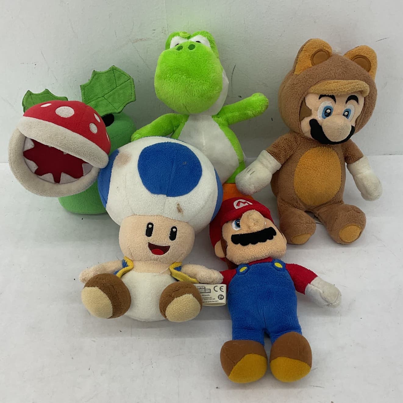 Nintendo Multicolor Stuffed Animal Super Mario Yoshi Plant Toad - Warehouse Toys