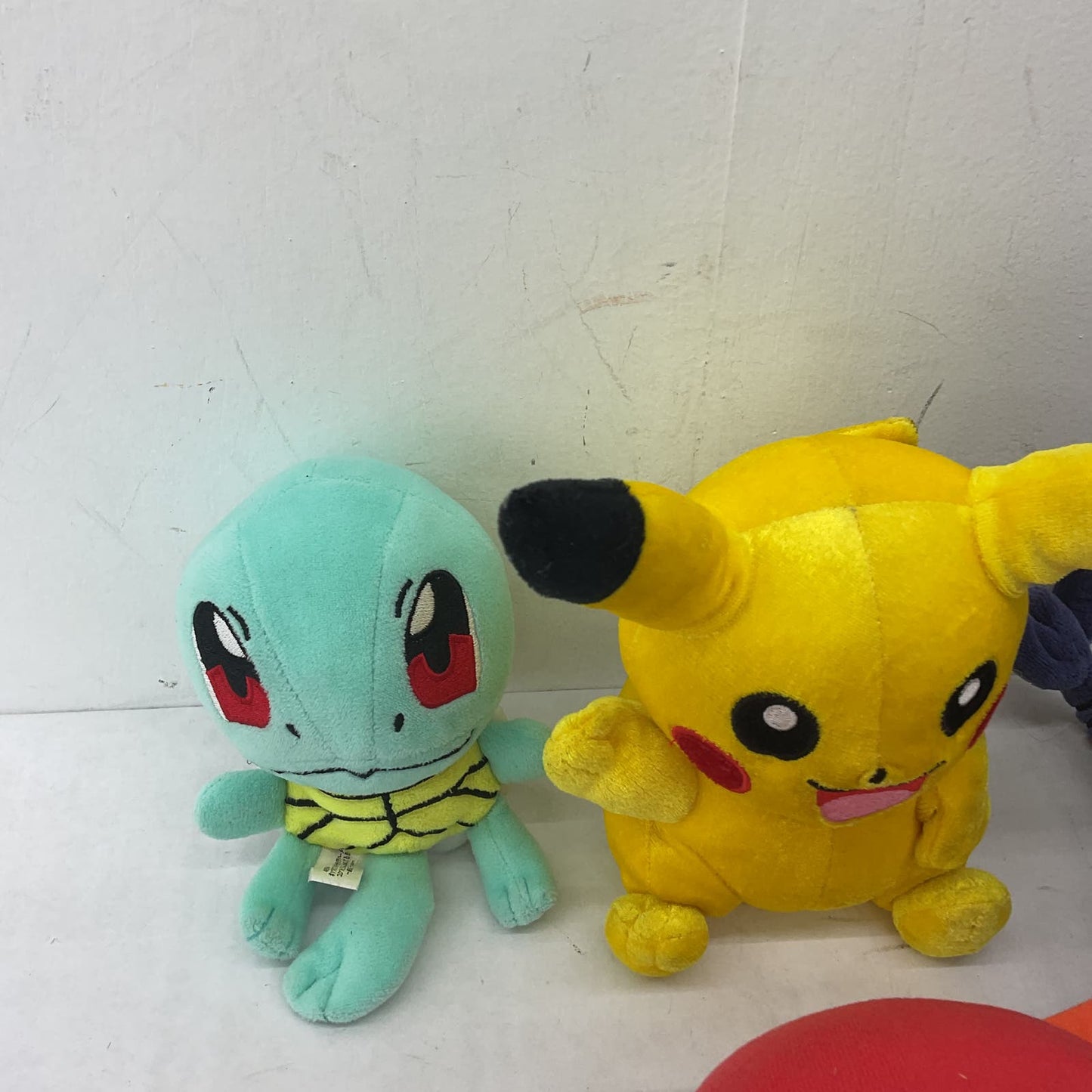 Nintendo Pokemon Lot Yellow Pikachu Squirtle Green Stuffed Animal Ball - Warehouse Toys