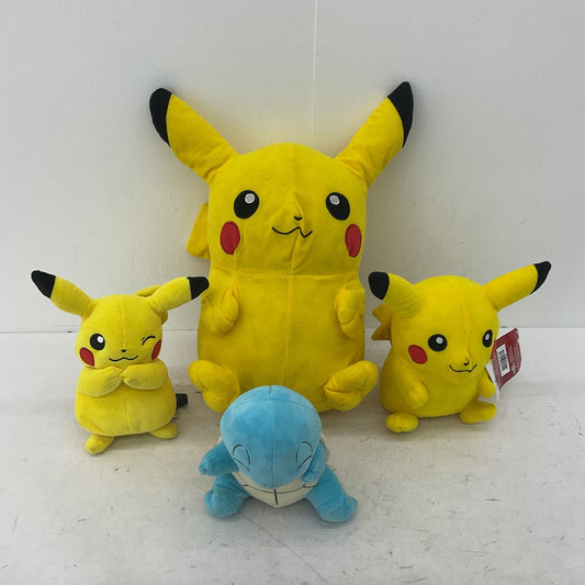 Nintendo Pokemon Pikachu Yellow Squirtle Plush Stuffed Animal lot - Warehouse Toys