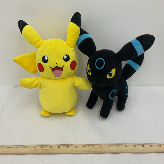 Nintendo Pokemon Yellow Black Stuffed Animal Plush Toy Lot Pikachu - Warehouse Toys