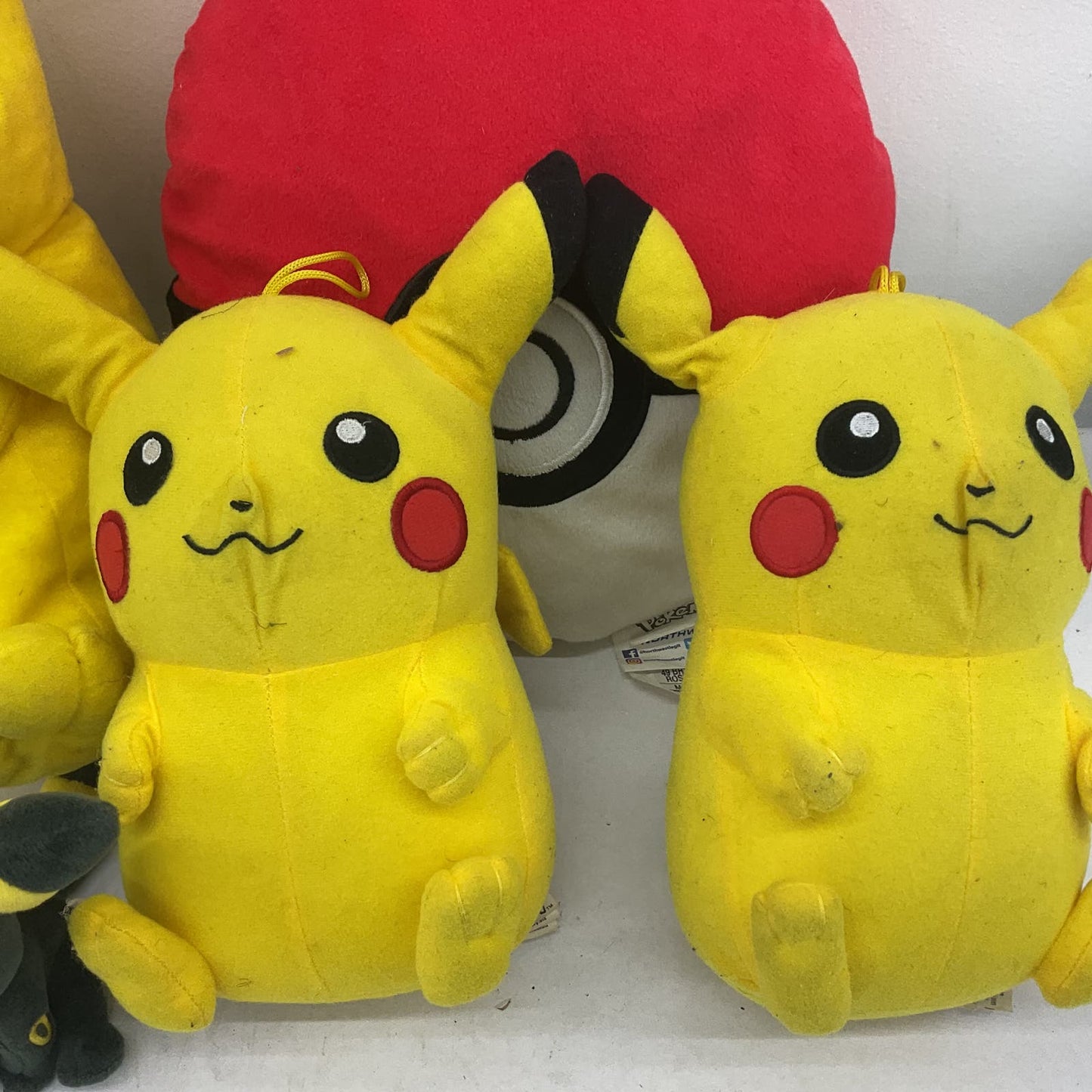 Nintendo Pokemon Yellow Pikachu and Ball Stuffed Animal Lot - Warehouse Toys