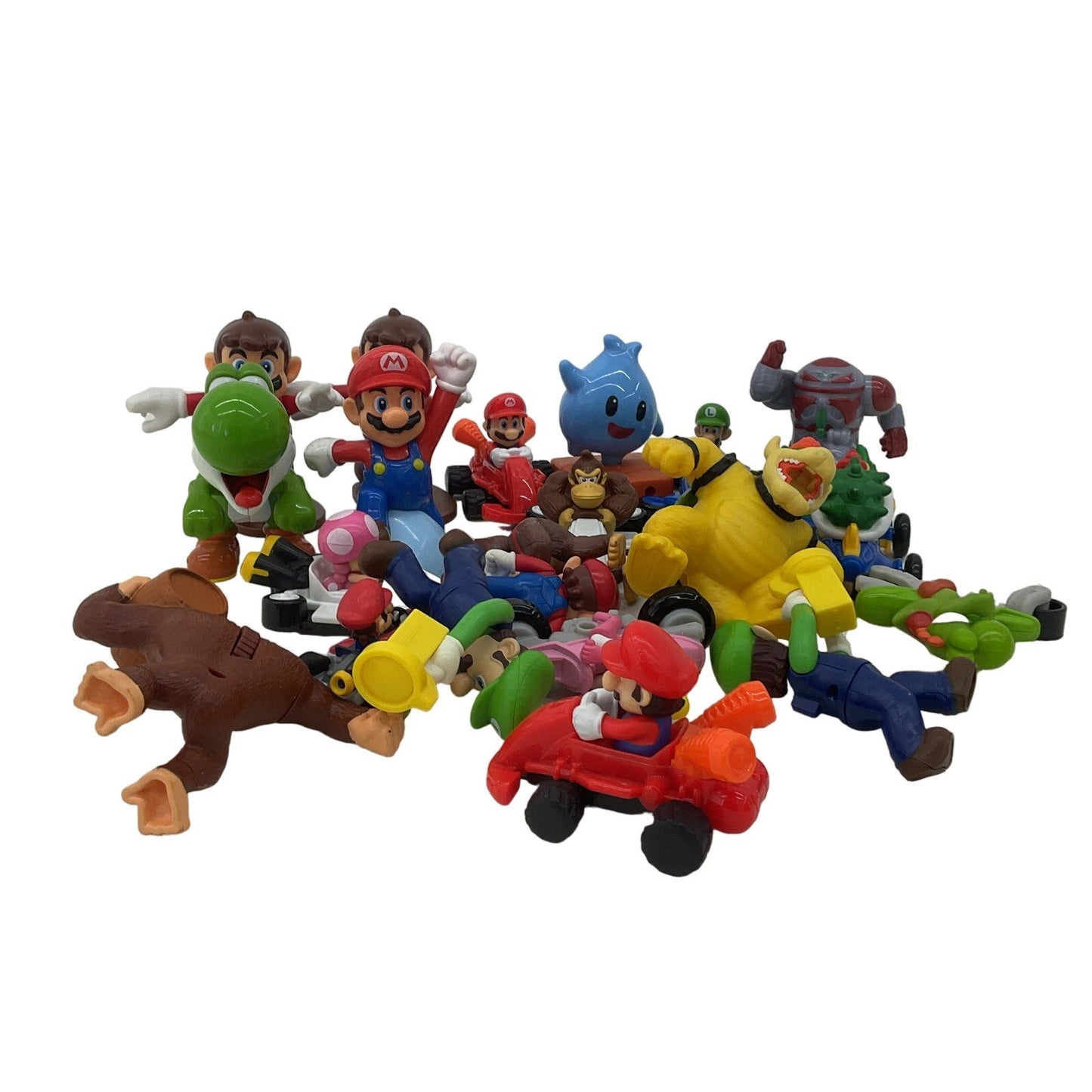 Nintendo Super Mario Bros Mixed Loose Toy Figures Vehicles LOT Bowser Kong - Warehouse Toys