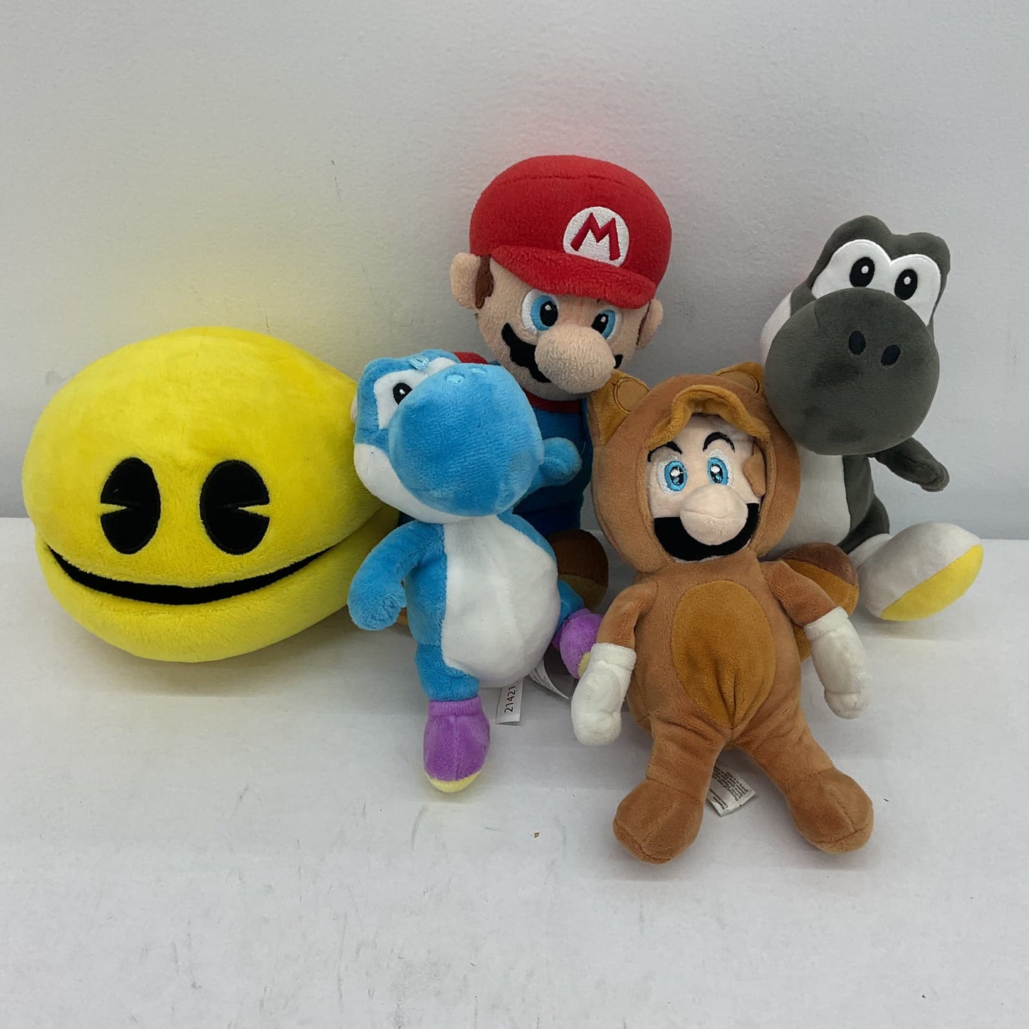 Nintendo Super Mario Bros Plush Toy Lot Pacman Blue Yoshi Stuffed Animal - Warehouse Toys