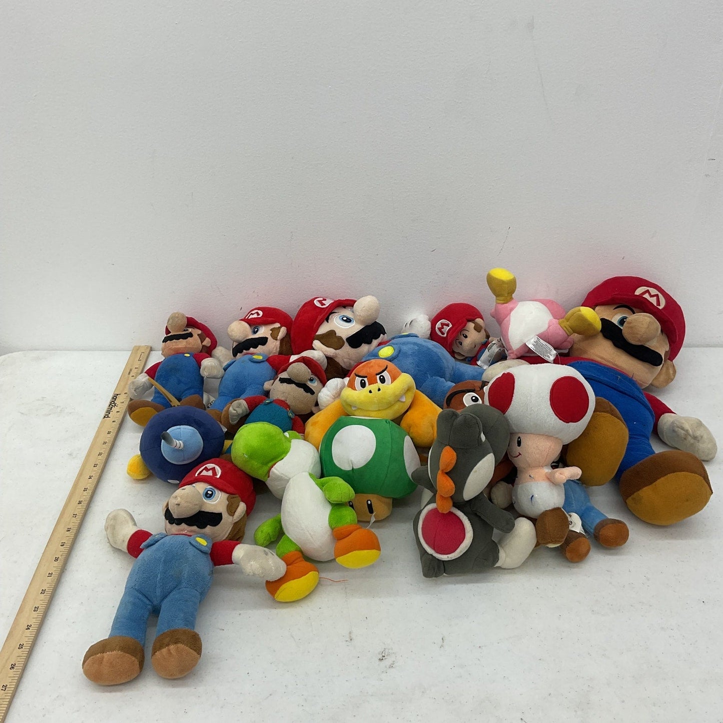 Nintendo Super Mario Character Plush Dolls Preowned LOT Yoshi Koopa Bowser Kid - Warehouse Toys