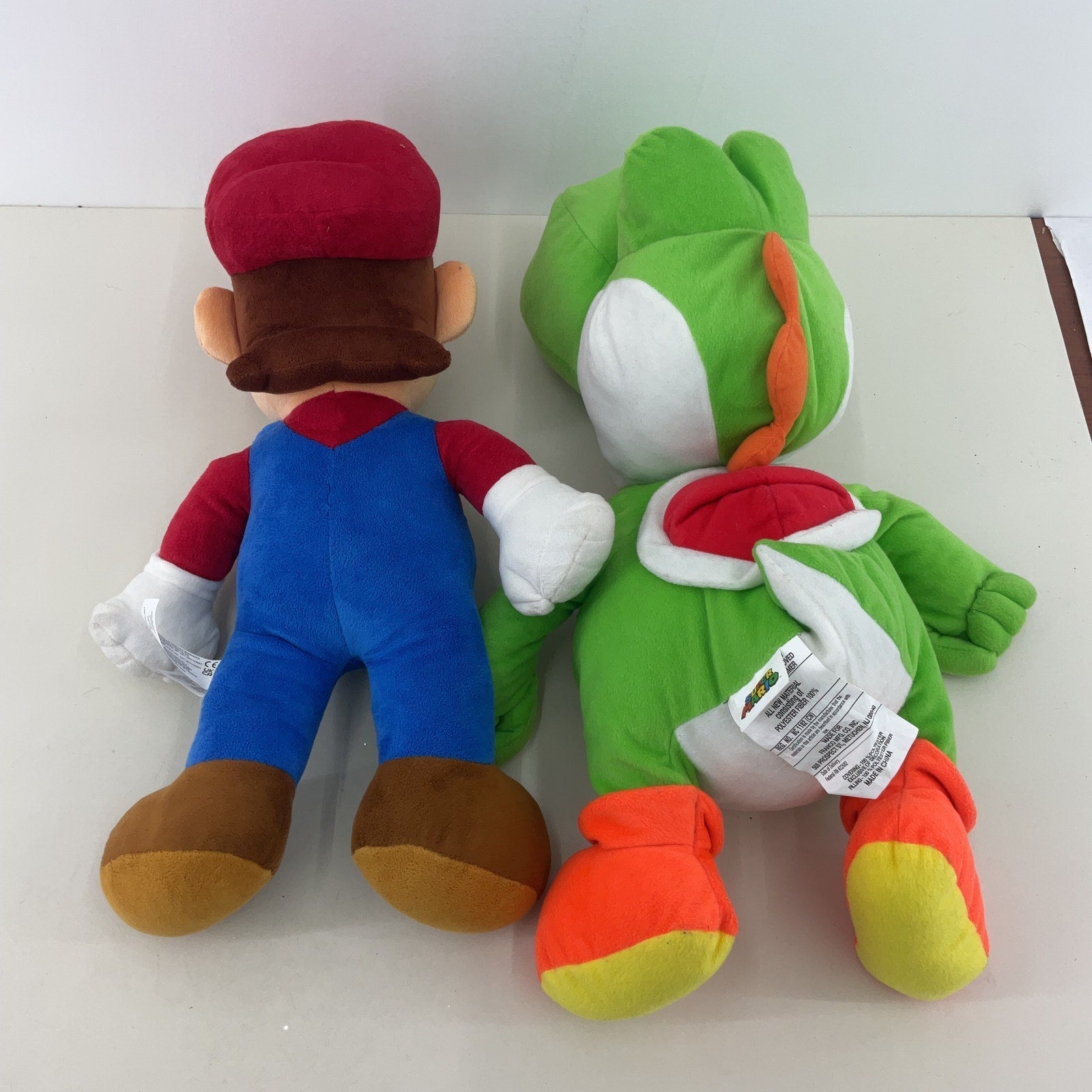 Nintendo Super Mario Large Plush LOT Mario & Green Yoshi Plush Dolls - Warehouse Toys