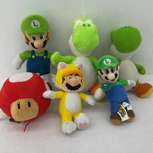 Nintendo Super Mario Mushroom Yoshi Multicolor Stuffed Animals toy Lot - Warehouse Toys