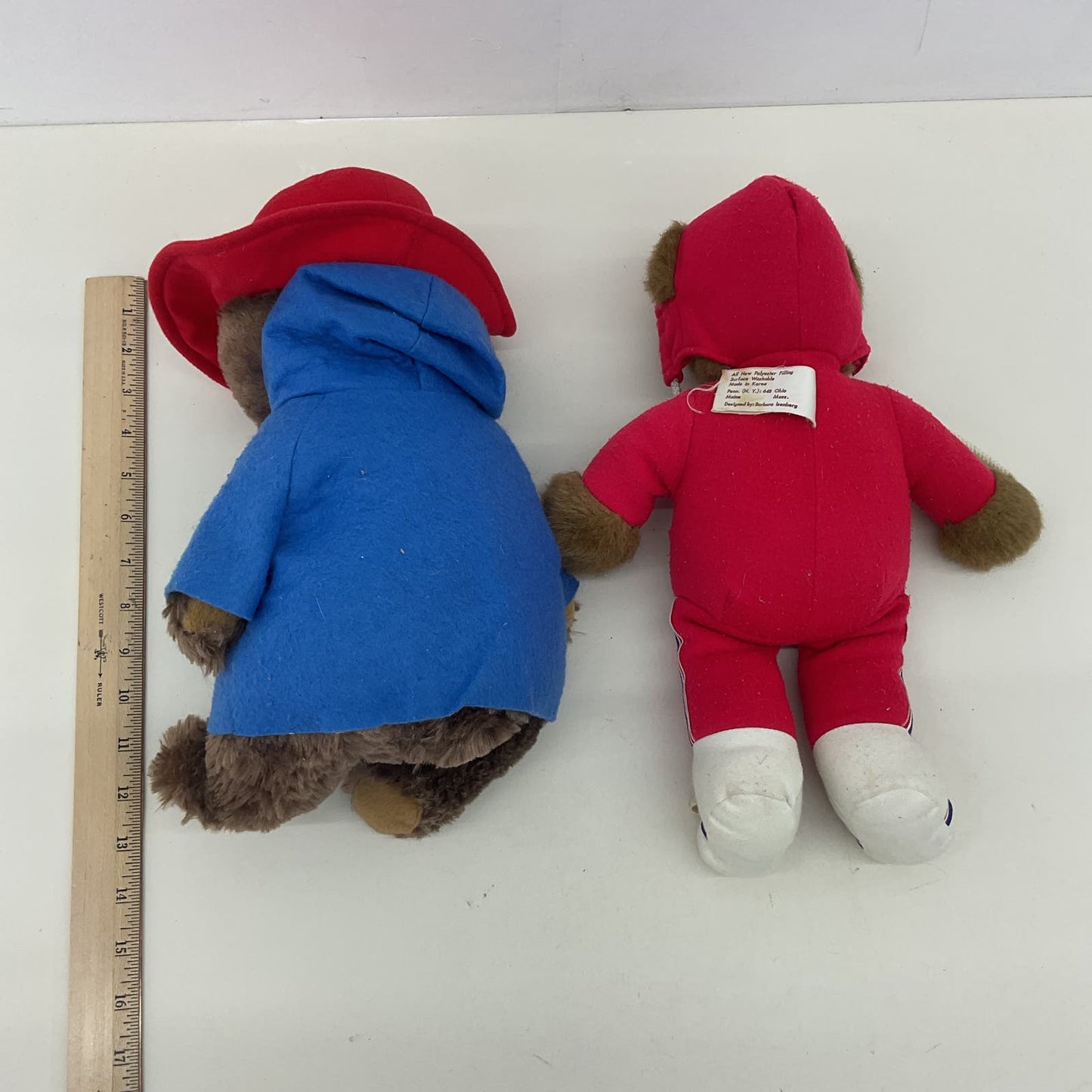 North American Bear Co Albert the Running Bear & Paddington Bear Teddy Plush LOT - Warehouse Toys