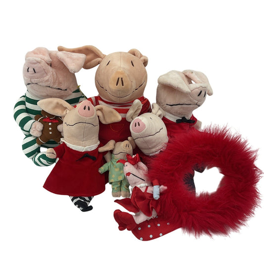 Olivia the Pig Assorted Character Plush Dolls Toys Preowned LOT Mixed Stuffed - Warehouse Toys