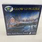 Open Box 1000 Piece Jigsaw Puzzle Glow In the Dark Festive All Is Bright Snowy - Warehouse Toys